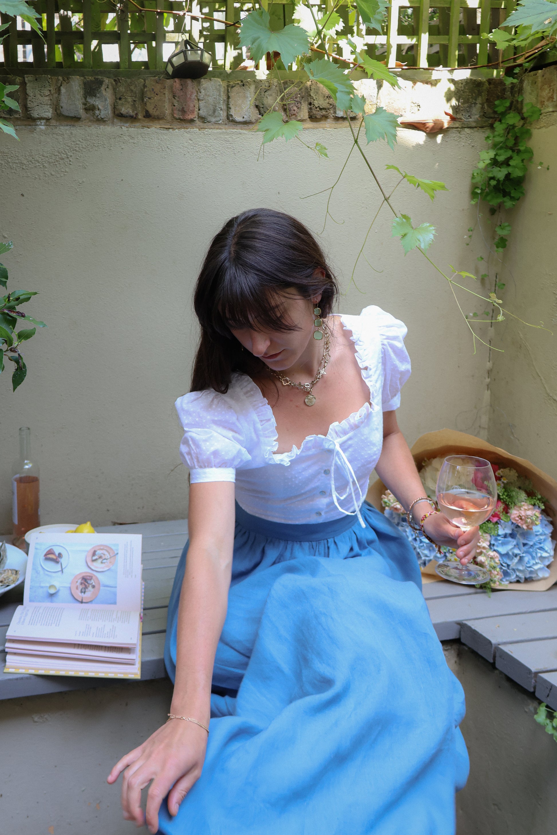 BONNY SKIRT — CORNFLOWER