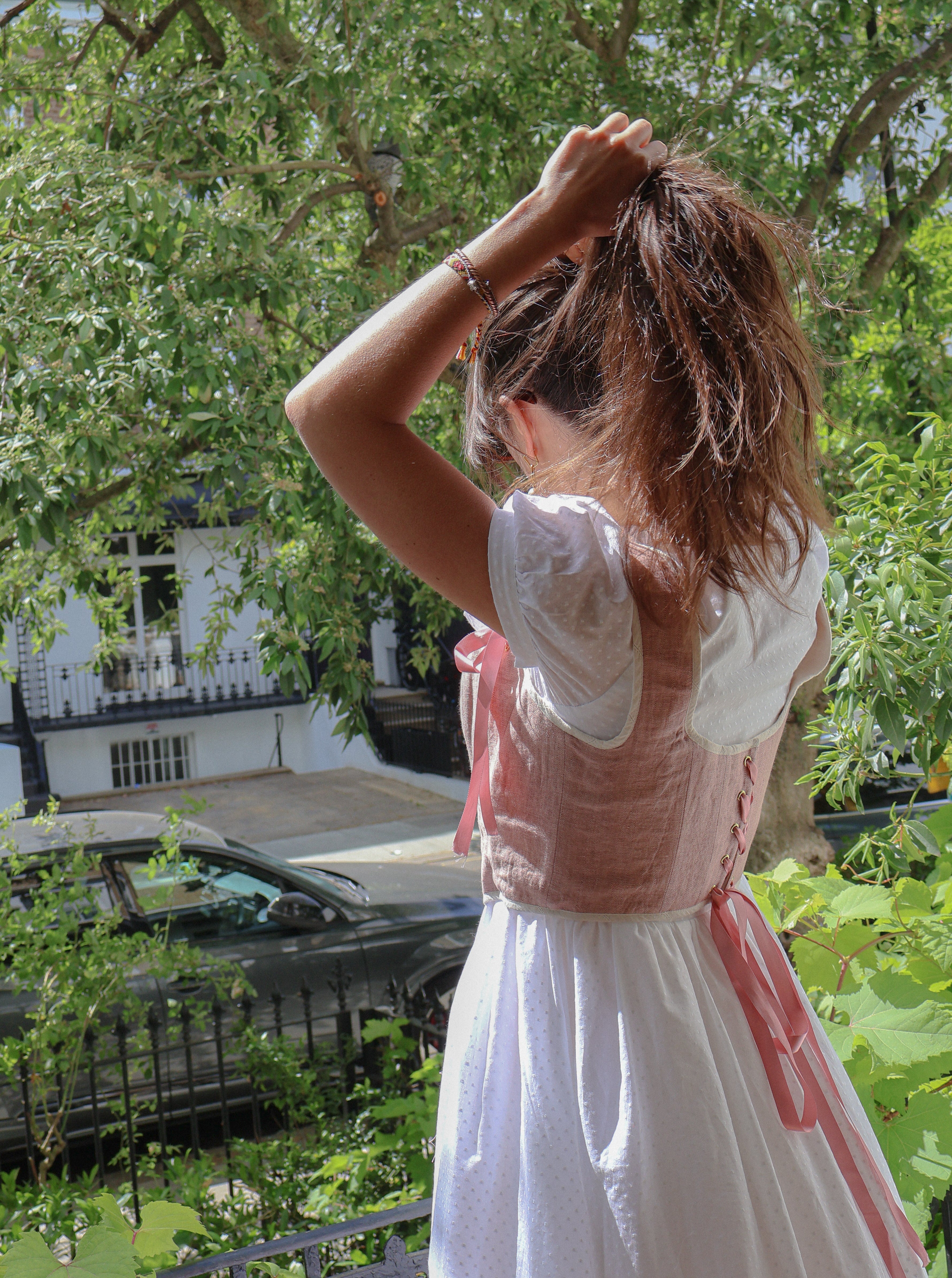 CALYPSO CORSET — POWDER PINK