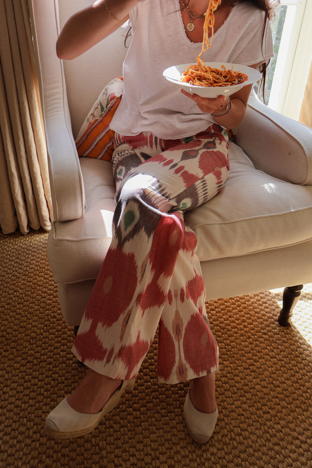 TIA TROUSERS — RUBY